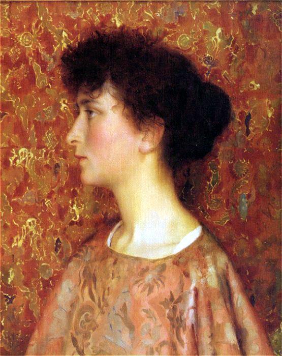 Wikioo.org - The Encyclopedia of Fine Arts - Painting, Artwork by Thomas Cooper Gotch - Study Of A Young Woman