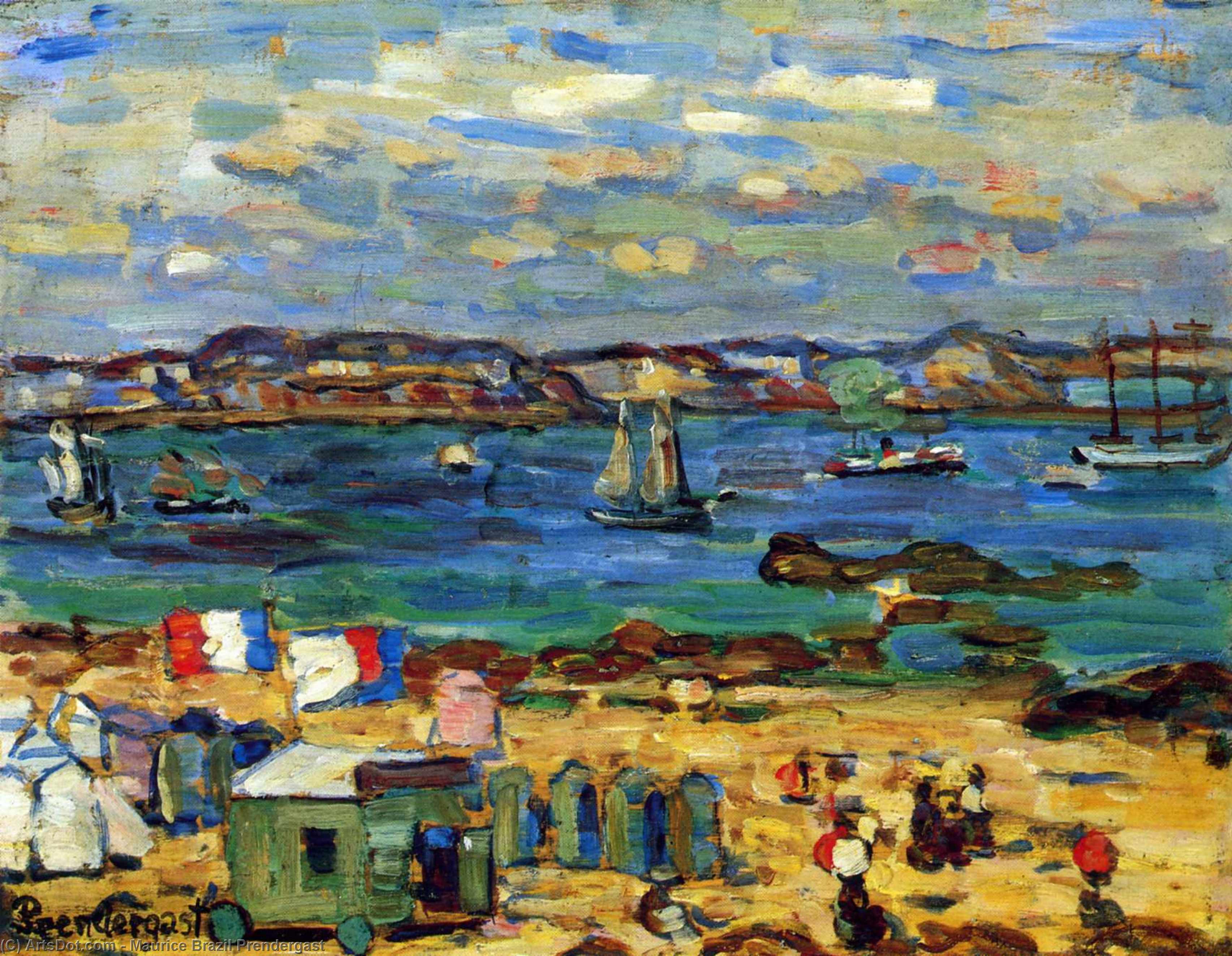 Wikioo.org - The Encyclopedia of Fine Arts - Painting, Artwork by Maurice Brazil Prendergast - Study, St. Malo, No. 12