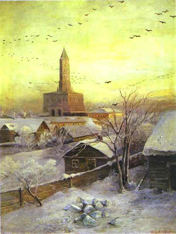 Wikioo.org - The Encyclopedia of Fine Arts - Painting, Artwork by Alexei Kondratyevich Savrasov - The Sukharev Tower