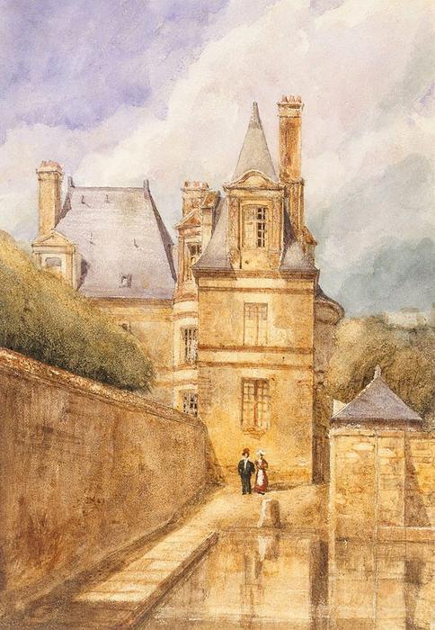 WikiOO.org - Encyclopedia of Fine Arts - Målning, konstverk Edward John Poynter - Sully's Terrace, Fontainebleau