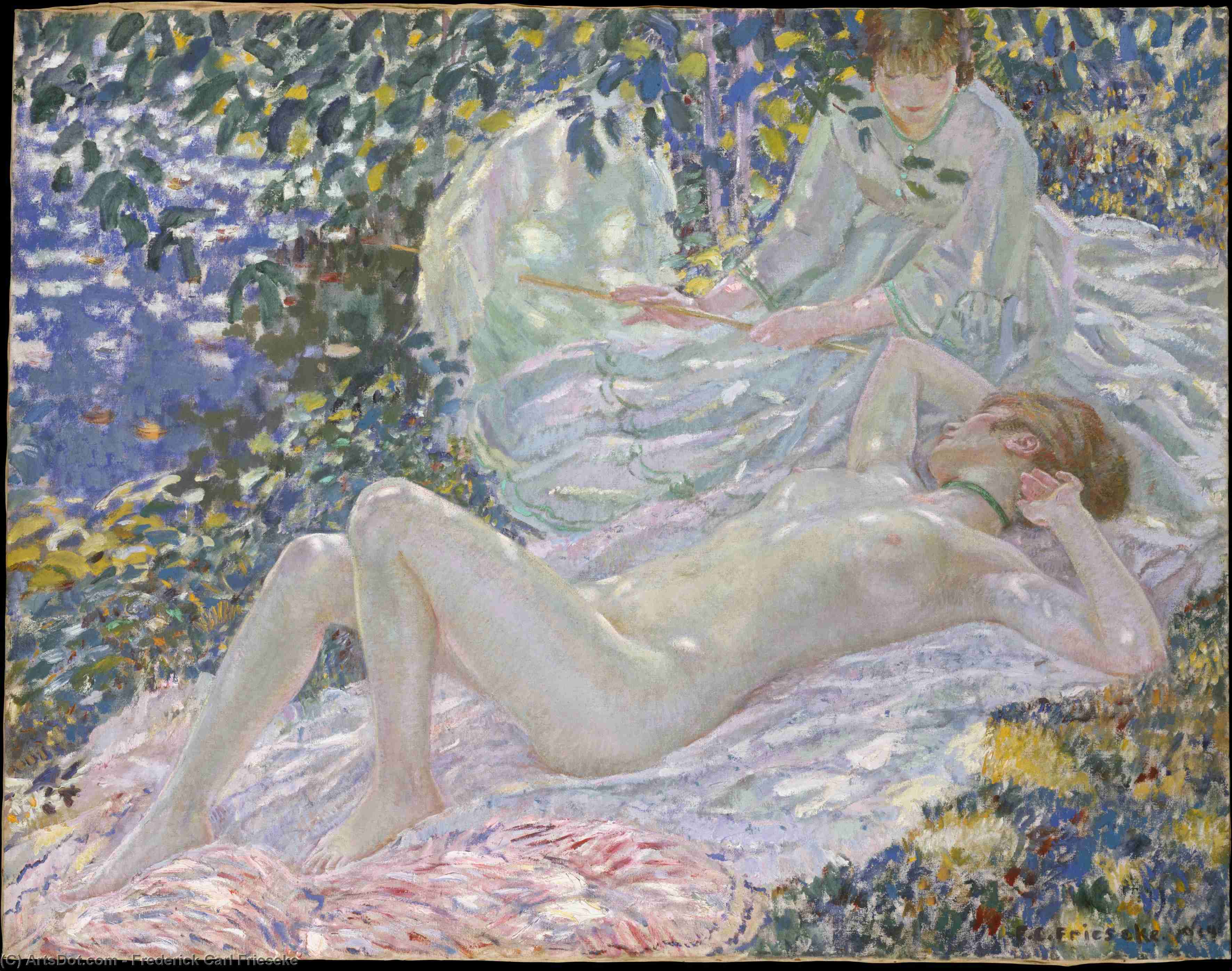 WikiOO.org - Encyclopedia of Fine Arts - Maľba, Artwork Frederick Carl Frieseke - Summer