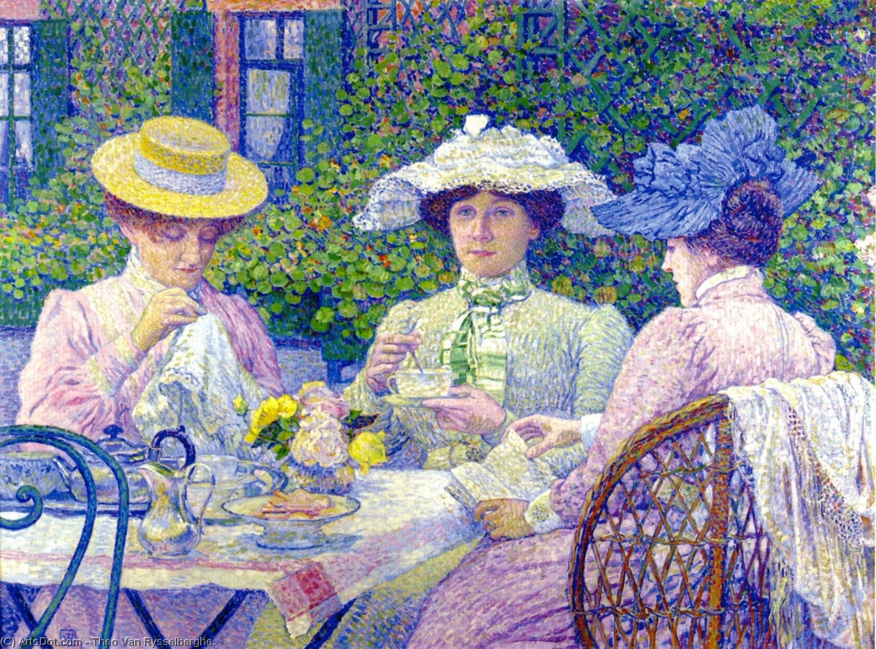 Wikioo.org - The Encyclopedia of Fine Arts - Painting, Artwork by Theo Van Rysselberghe - Summer Afternoon (also known as Apres-Midi d'ete)