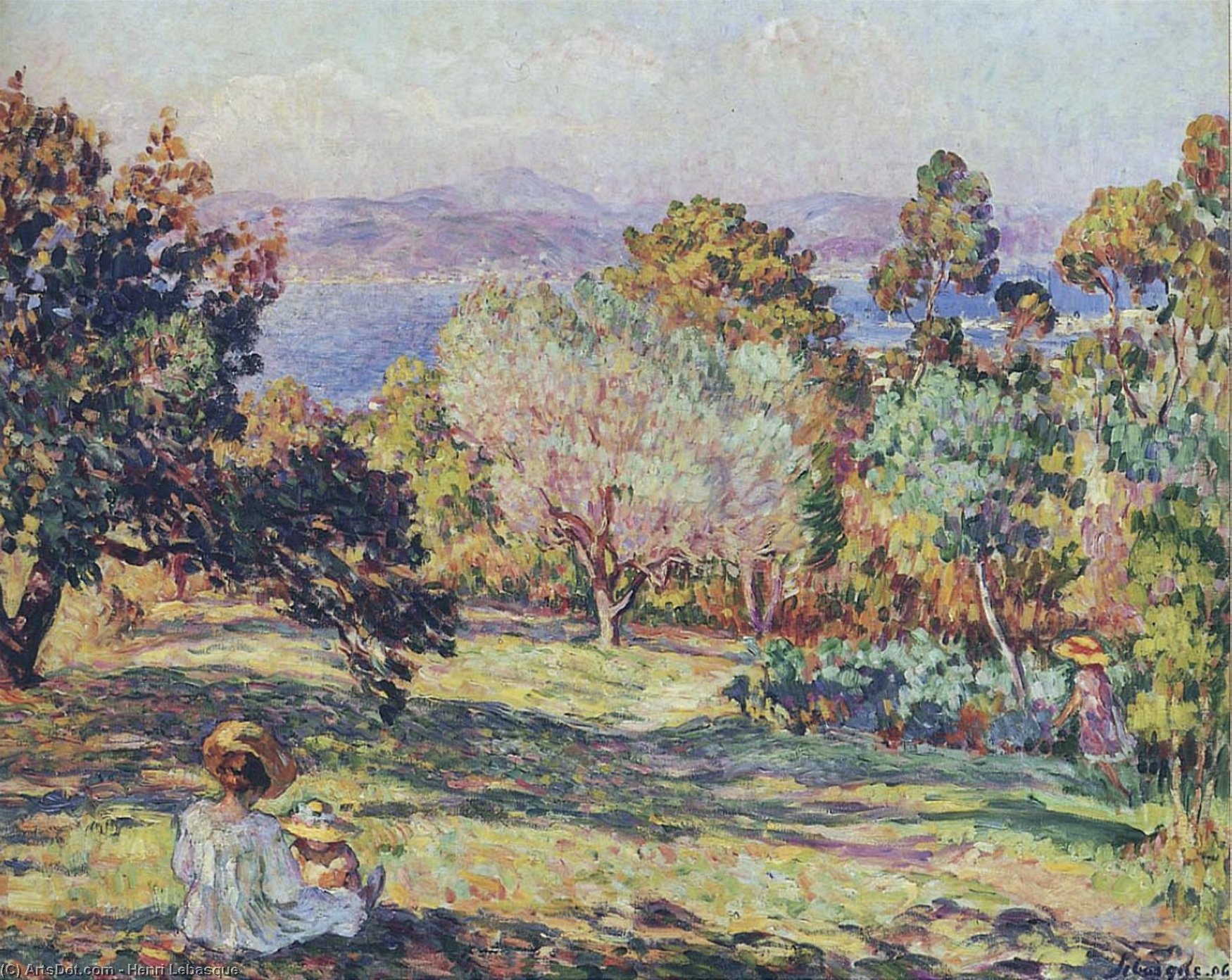 Wikioo.org - The Encyclopedia of Fine Arts - Painting, Artwork by Henri Lebasque - Summer Afternoon at Frejus