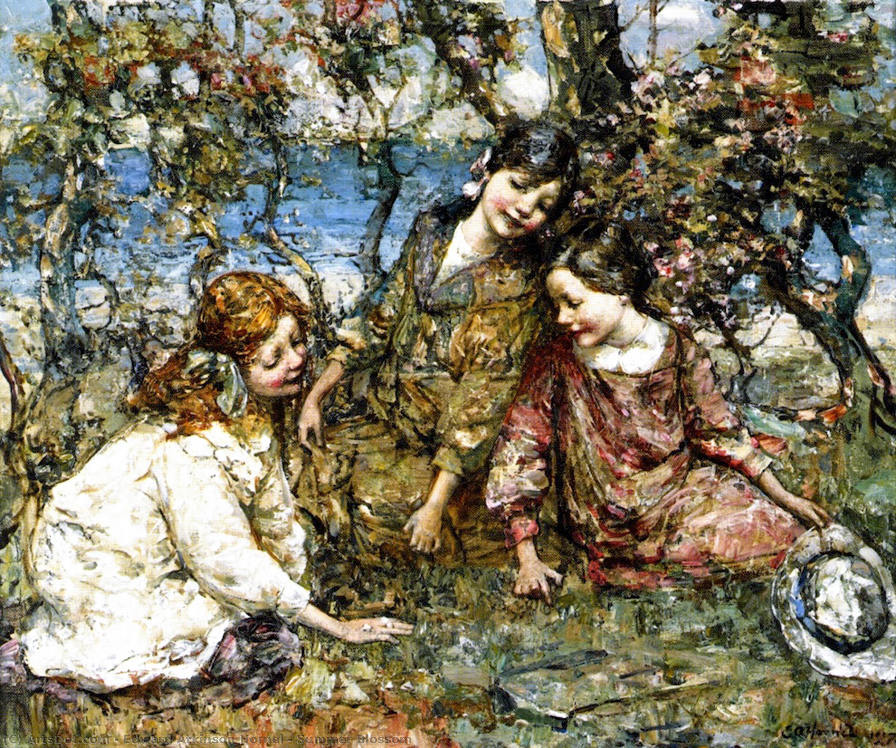 Wikioo.org - The Encyclopedia of Fine Arts - Painting, Artwork by Edward Atkinson Hornel - Summer Blossom