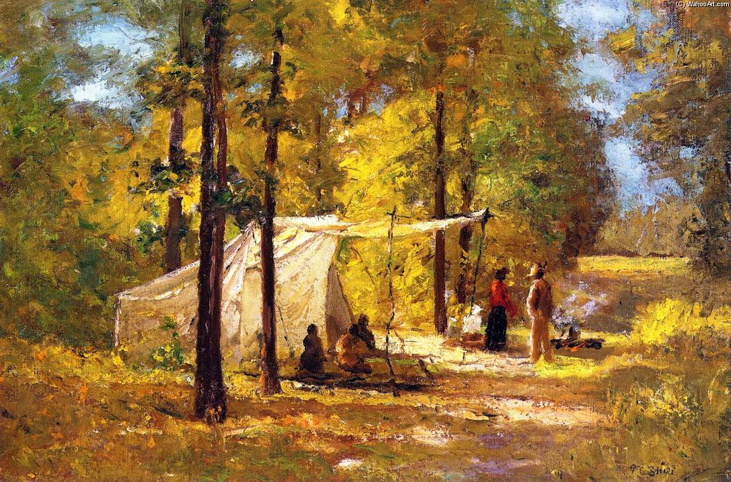 Wikioo.org - The Encyclopedia of Fine Arts - Painting, Artwork by Theodore Clement Steele - Summer Camp