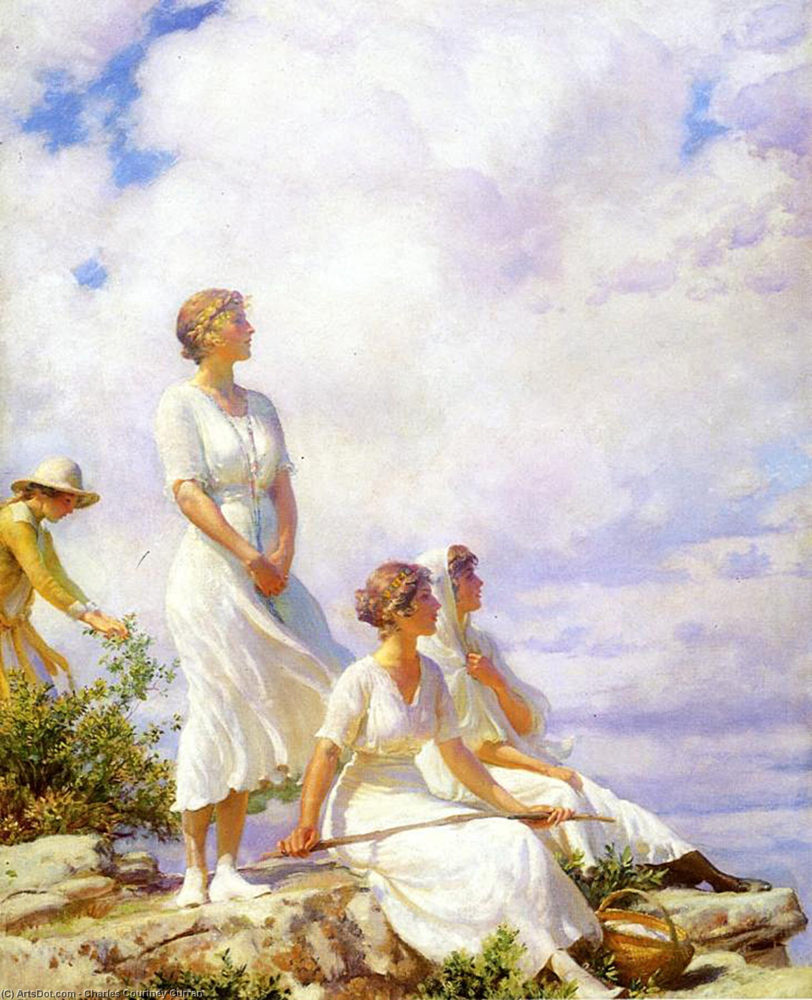 Wikioo.org - The Encyclopedia of Fine Arts - Painting, Artwork by Charles Courtney Curran - Summer Clouds