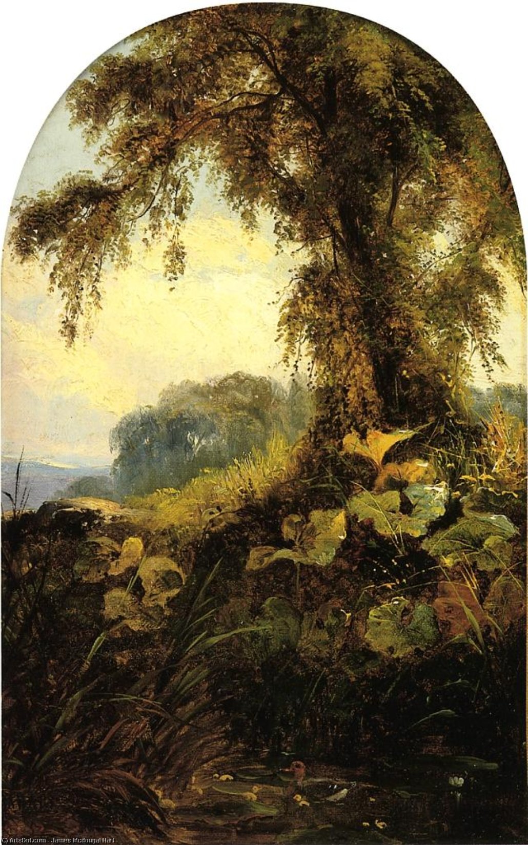 Wikioo.org - The Encyclopedia of Fine Arts - Painting, Artwork by James Mcdougal Hart - Summer Landscape