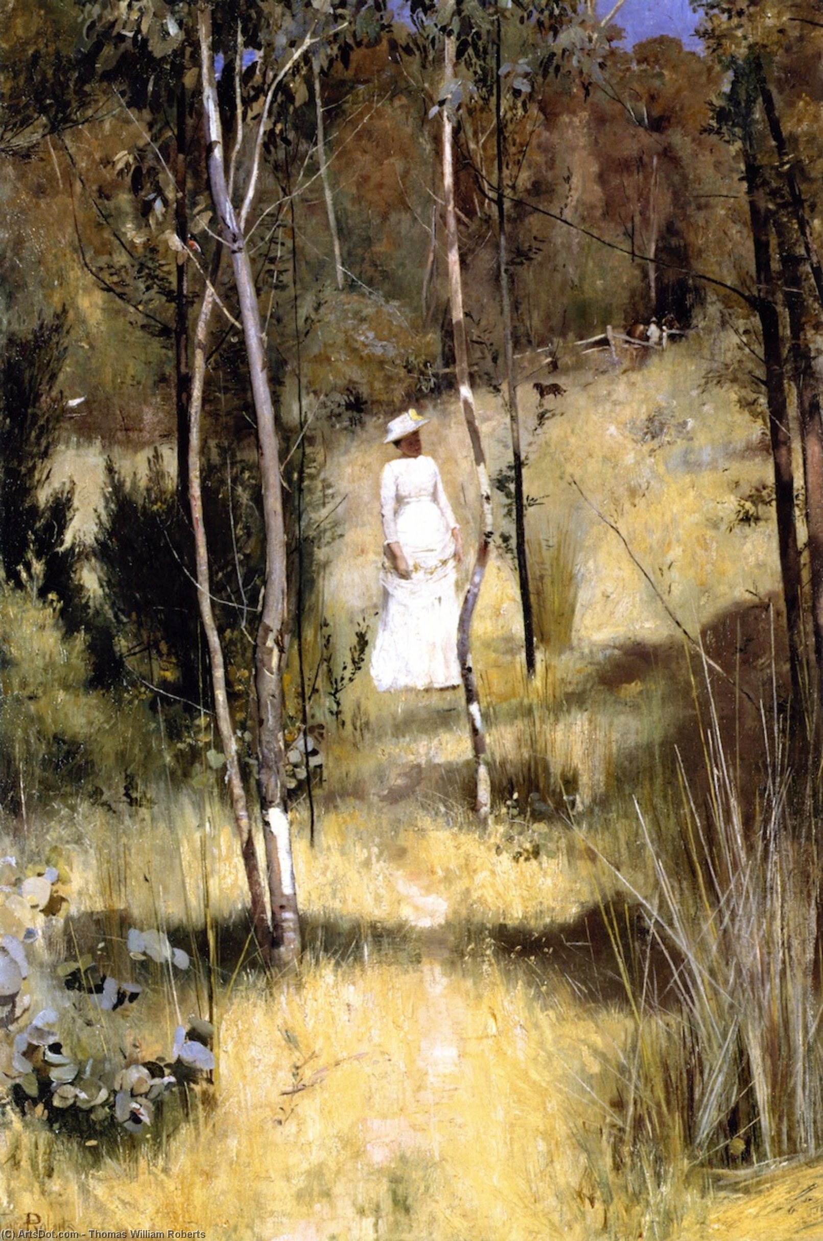 Wikioo.org - The Encyclopedia of Fine Arts - Painting, Artwork by Thomas William Roberts - A Summer Morning Tiff
