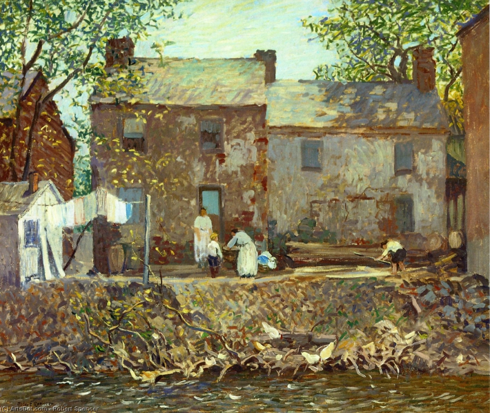 Wikioo.org - The Encyclopedia of Fine Arts - Painting, Artwork by Robert Spencer - Summertime