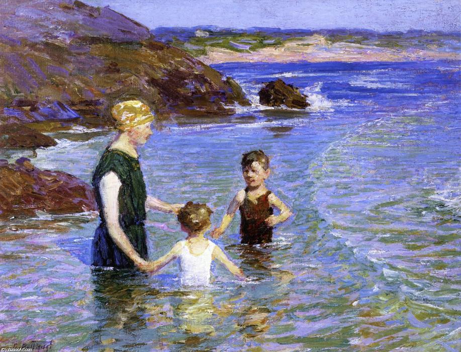 Wikioo.org - The Encyclopedia of Fine Arts - Painting, Artwork by Edward Henry Potthast - Summer Wading