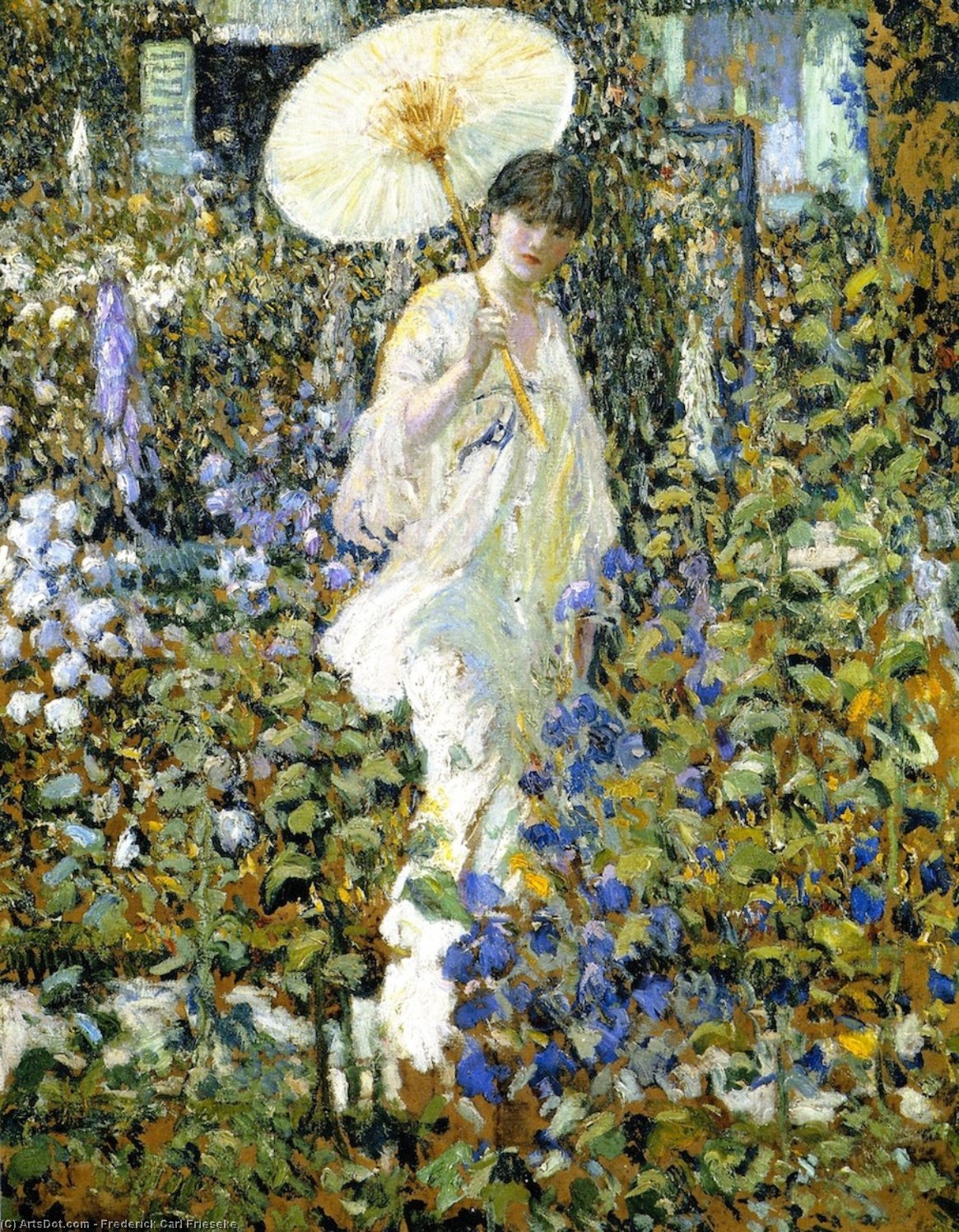 Wikioo.org - The Encyclopedia of Fine Arts - Painting, Artwork by Frederick Carl Frieseke - Sun and Wind
