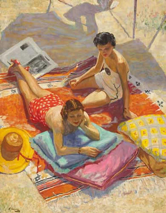 Wikioo.org - The Encyclopedia of Fine Arts - Painting, Artwork by John Lavery - Sunbathers