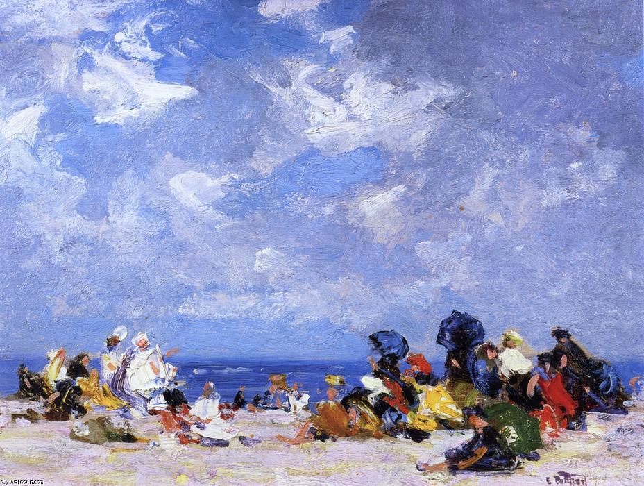 WikiOO.org - Encyclopedia of Fine Arts - Maleri, Artwork Edward Henry Potthast - Sunday Afternoon at the Beach