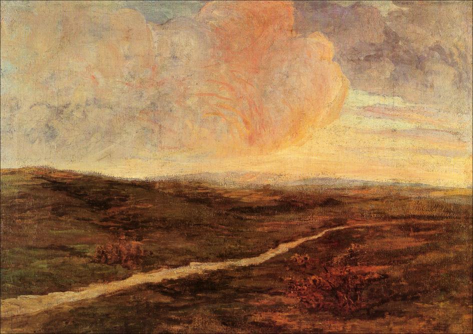 Wikioo.org - The Encyclopedia of Fine Arts - Painting, Artwork by Giovanni Segantini - Sundown at Pusian