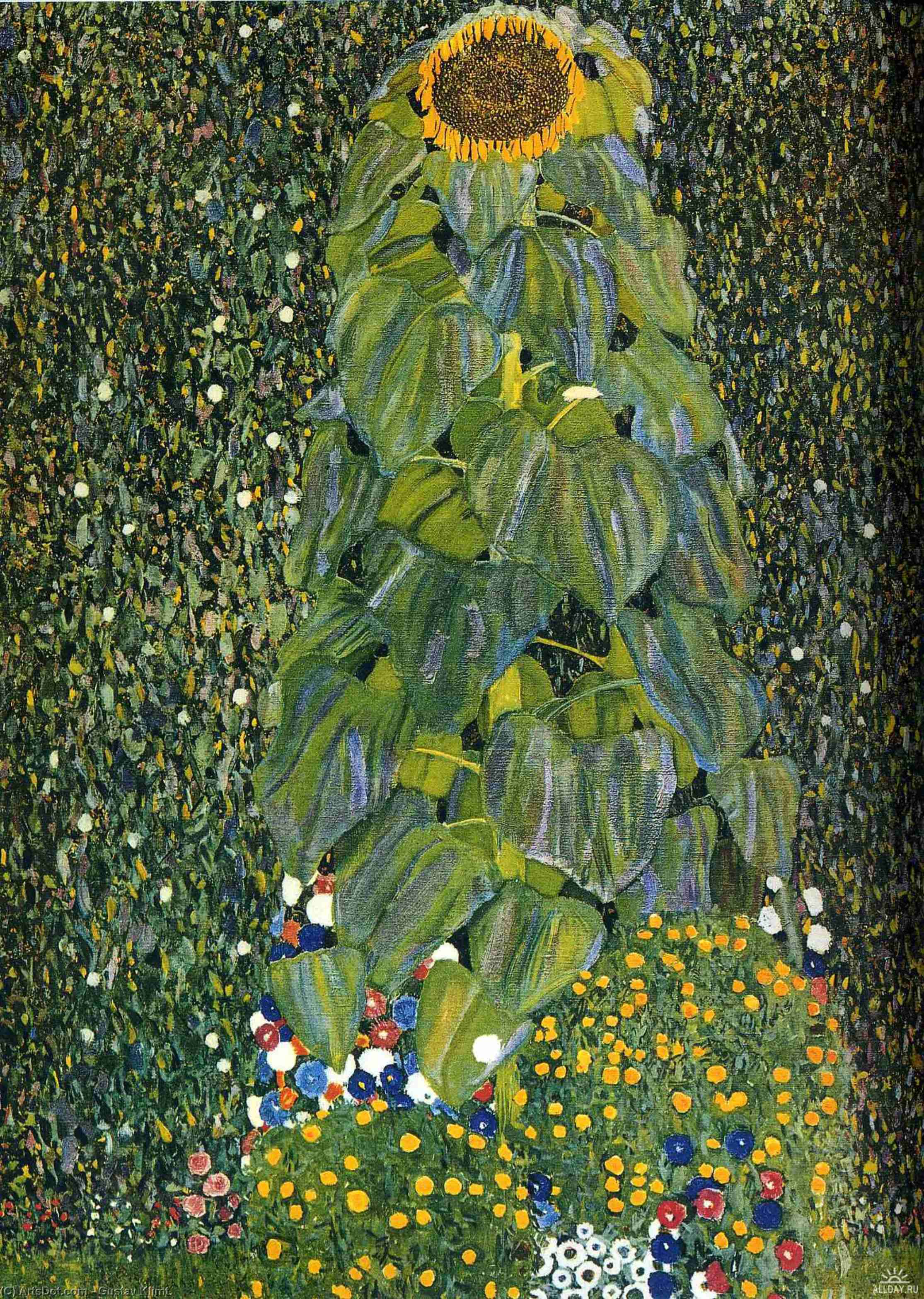 Wikioo.org - The Encyclopedia of Fine Arts - Painting, Artwork by Gustav Klimt - The Sunflower