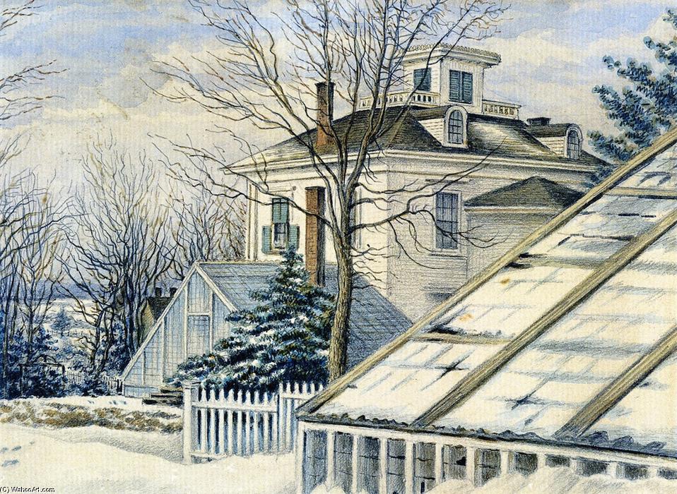 Wikioo.org - สารานุกรมวิจิตรศิลป์ - จิตรกรรม William George Richardson Hind - Sunnyside, Windsor, N.S., Residence of Henry Youle Hind