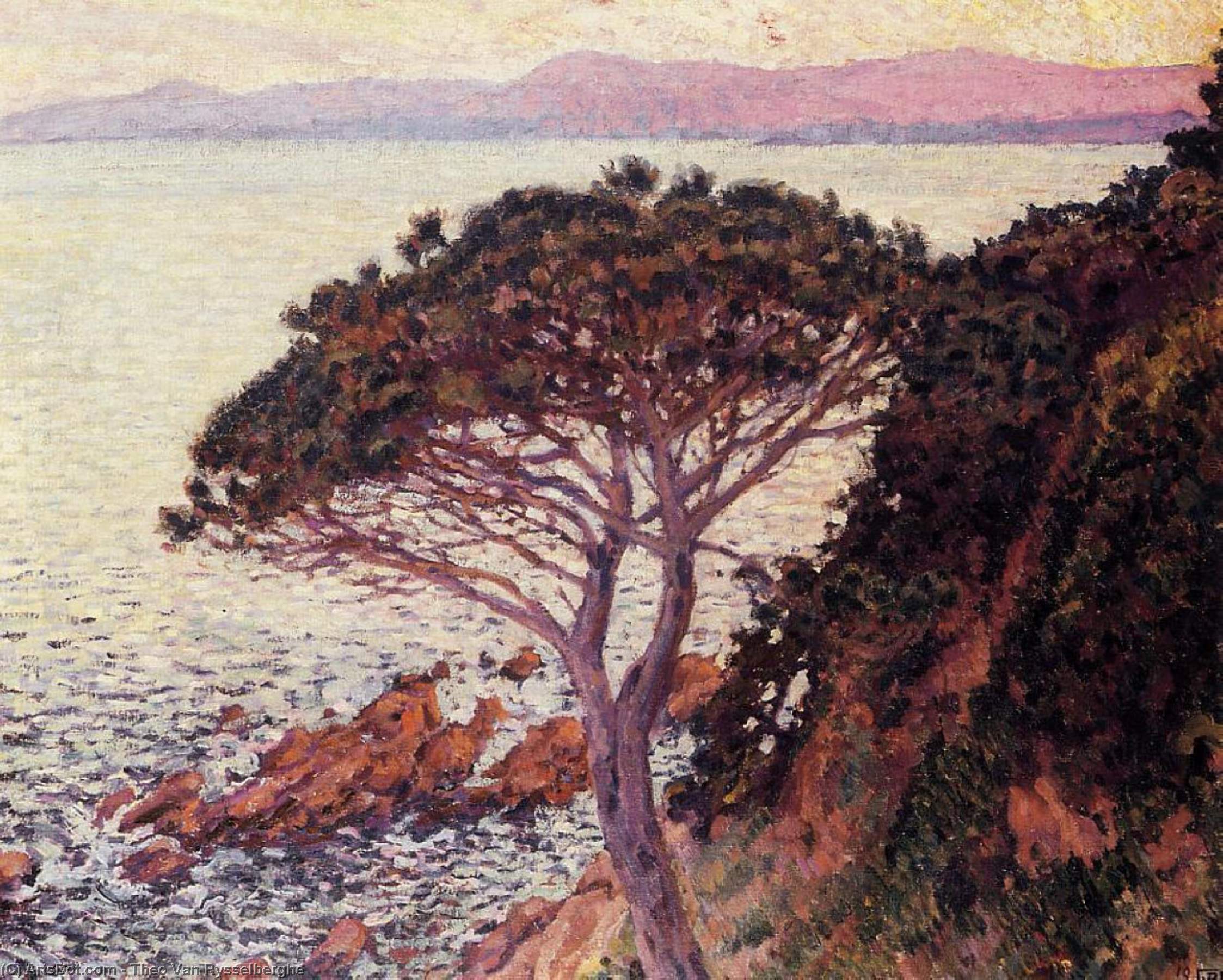 Wikioo.org - The Encyclopedia of Fine Arts - Painting, Artwork by Theo Van Rysselberghe - Sunset