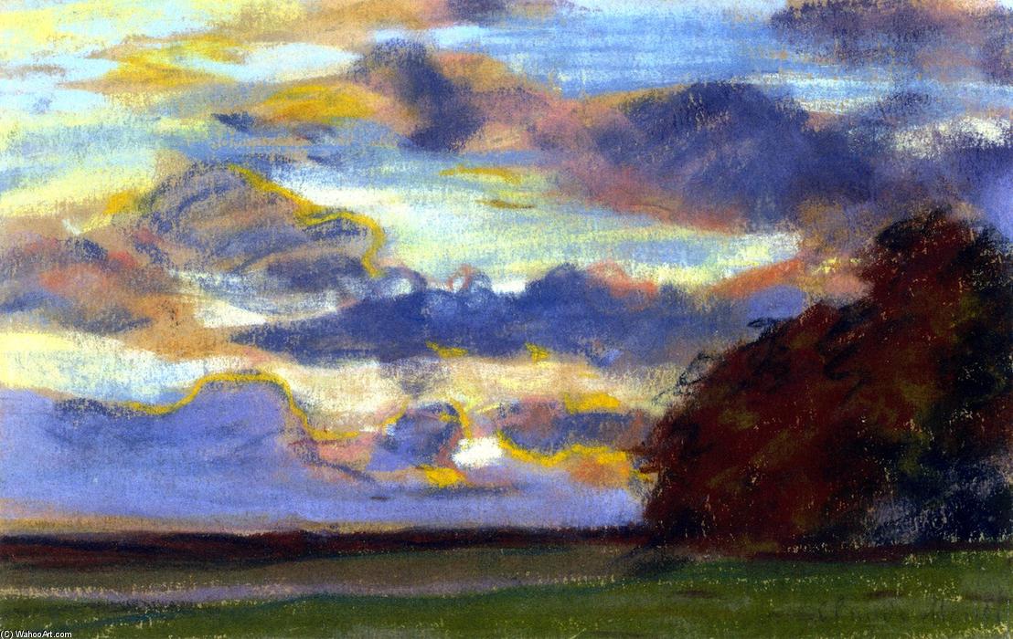 Wikioo.org - Die Enzyklopädie bildender Kunst - Malerei, Kunstwerk von Claude Monet - Sonnenuntergang