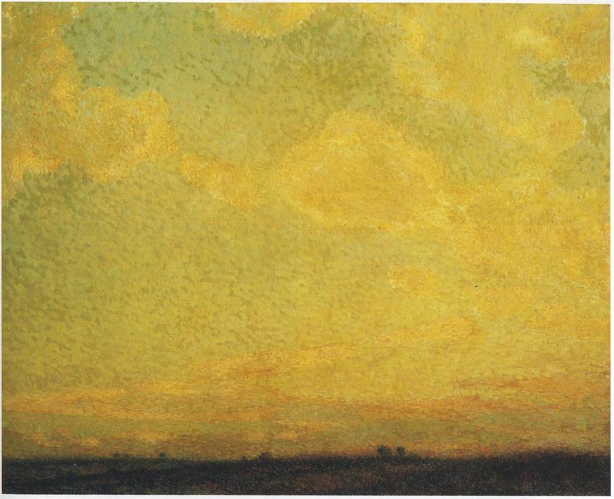 WikiOO.org - Encyclopedia of Fine Arts - Malba, Artwork Henri Eugène Augustin Le Sidaner - Sunset