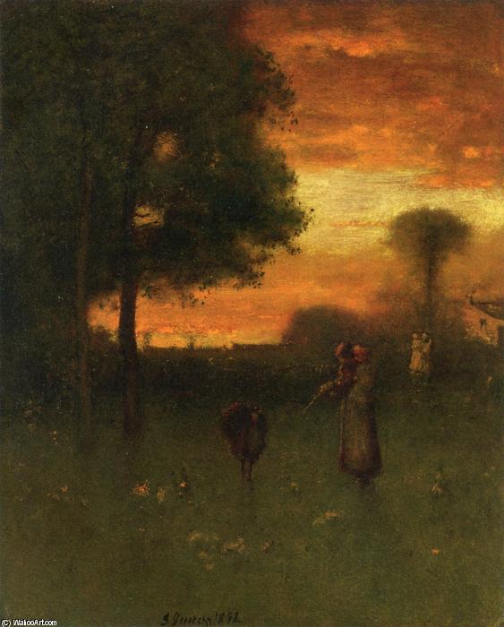 Wikioo.org - The Encyclopedia of Fine Arts - Painting, Artwork by George Inness - Sunset