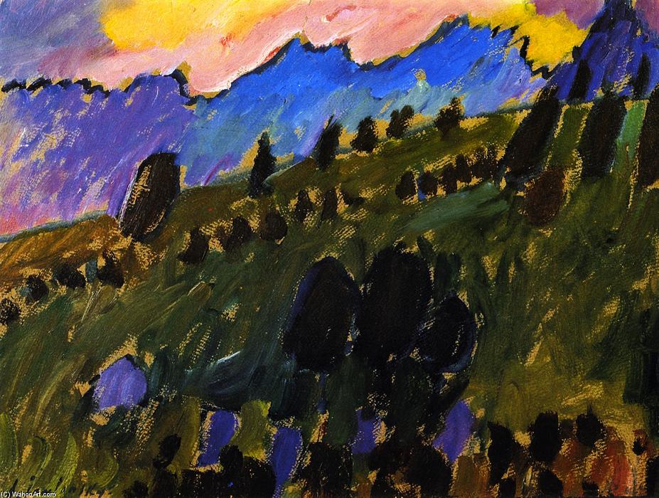 Wikioo.org - The Encyclopedia of Fine Arts - Painting, Artwork by Alexej Georgewitsch Von Jawlensky - Sunset