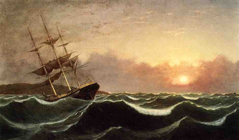 Wikioo.org - The Encyclopedia of Fine Arts - Painting, Artwork by Fitz Hugh Lane - Sunset after Storm