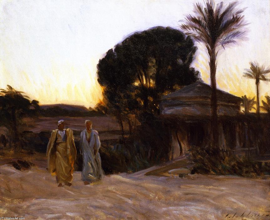 Wikioo.org - Bách khoa toàn thư về mỹ thuật - Vẽ tranh, Tác phẩm nghệ thuật John Singer Sargent - Sunset at Cairo