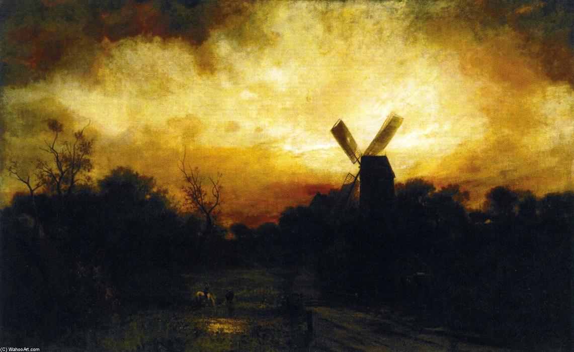 Wikioo.org – La Enciclopedia de las Bellas Artes - Pintura, Obras de arte de Charles Henry Miller - Puesta del sol en East Hampton