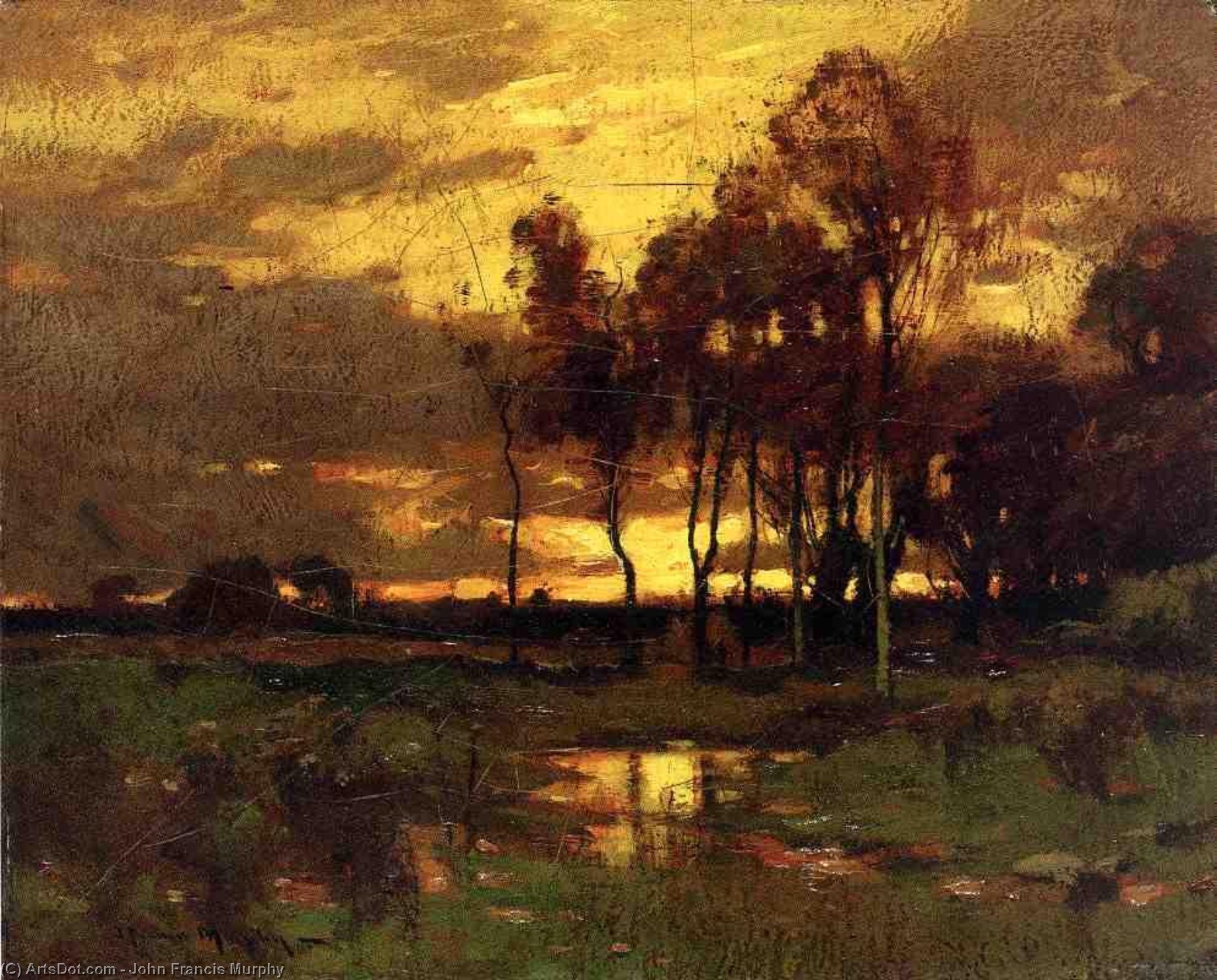 Wikioo.org - The Encyclopedia of Fine Arts - Painting, Artwork by John Francis Murphy - Sunset Landscape