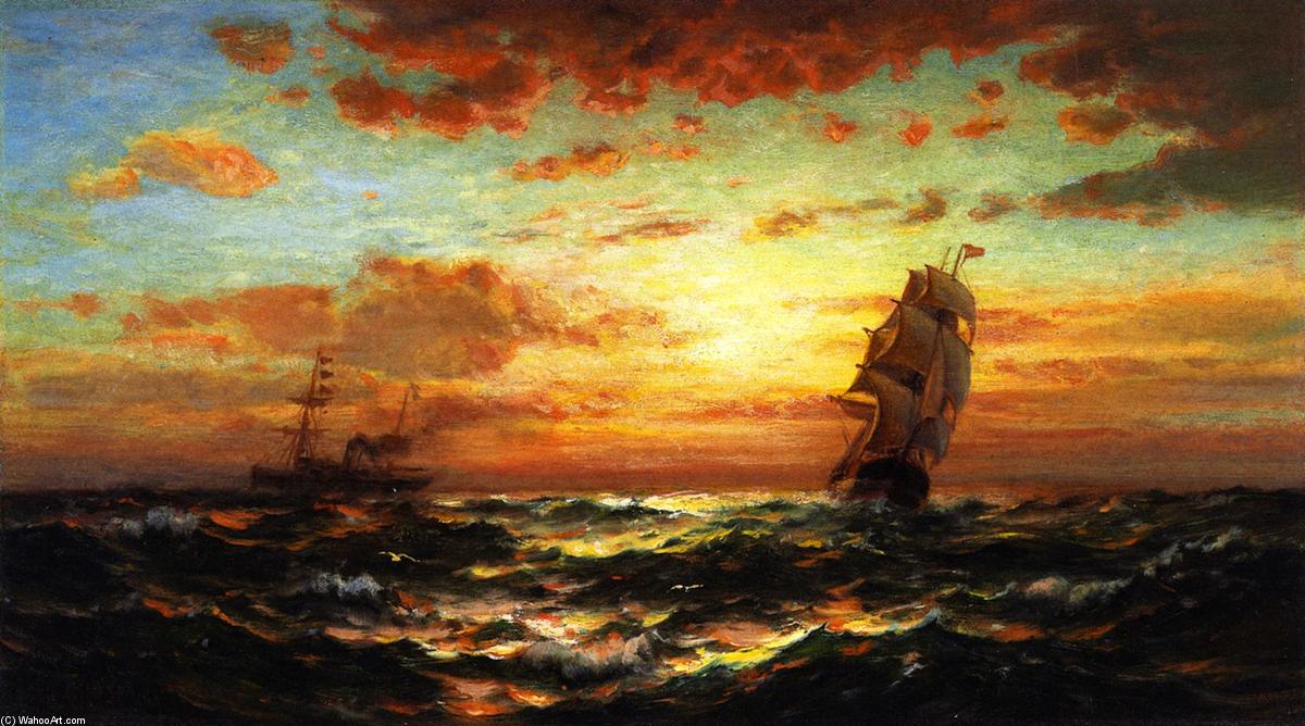 Wikioo.org - The Encyclopedia of Fine Arts - Painting, Artwork by Edward Moran - Sunset Marine