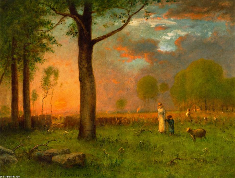 Wikioo.org - The Encyclopedia of Fine Arts - Painting, Artwork by George Inness - Sunset off Ten Pound Island