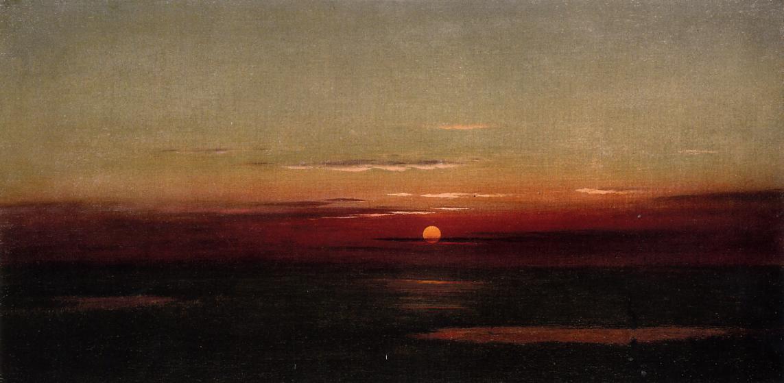 Wikioo.org - The Encyclopedia of Fine Arts - Painting, Artwork by Martin Johnson Heade - Sunset of the Marshes