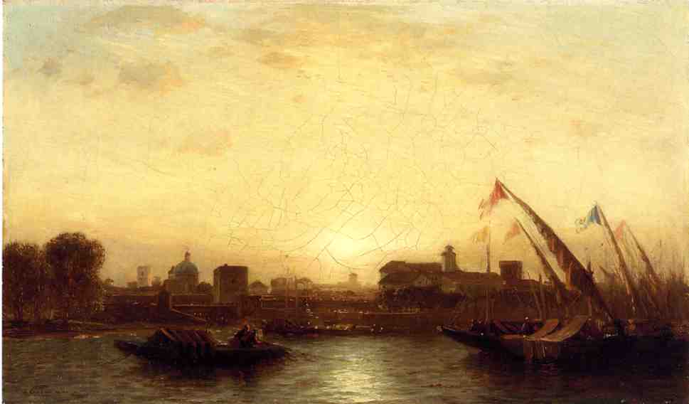 Wikioo.org - The Encyclopedia of Fine Arts - Painting, Artwork by Samuel Colman - Sunset, Seville