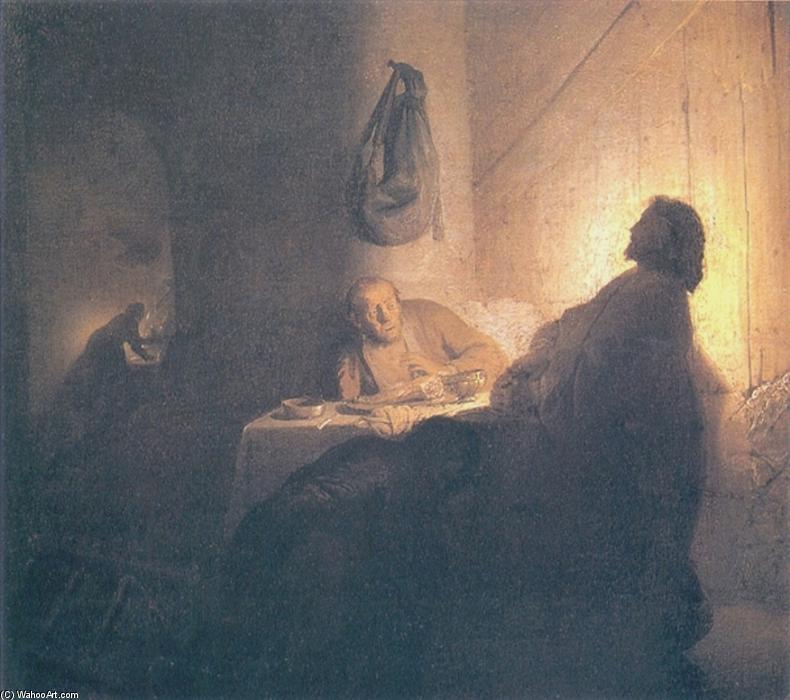 WikiOO.org - Encyclopedia of Fine Arts - Lukisan, Artwork Rembrandt Van Rijn - The Supper at Emmaus