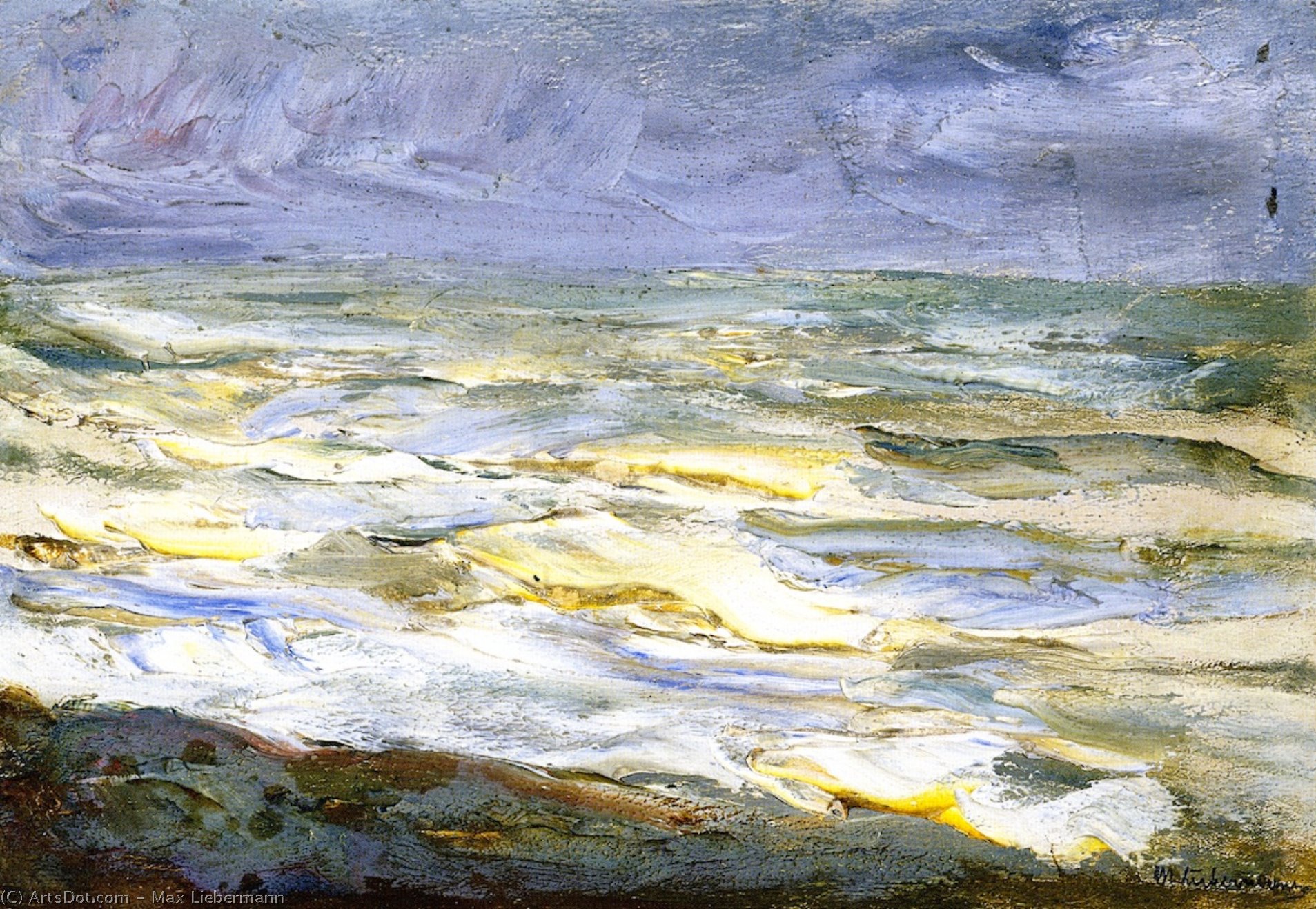 WikiOO.org - Enciclopédia das Belas Artes - Pintura, Arte por Max Liebermann - Surf - Marine Study