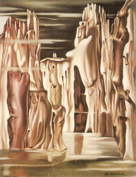 Wikioo.org - The Encyclopedia of Fine Arts - Painting, Artwork by Tamara De Lempicka - Surrealist Landscape