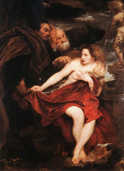 Wikoo.org - موسوعة الفنون الجميلة - اللوحة، العمل الفني Anthony Van Dyck - Susanna and the Elders