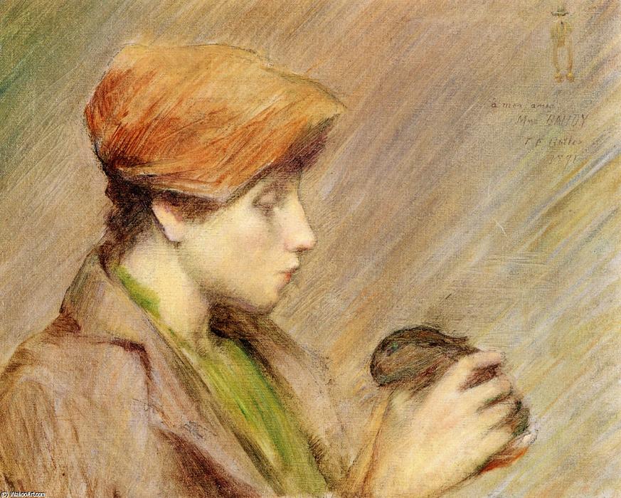Wikioo.org – L'Encyclopédie des Beaux Arts - Peinture, Oeuvre de Theodore Earl Butler - Suzanne (Hoschedé) au Lapin