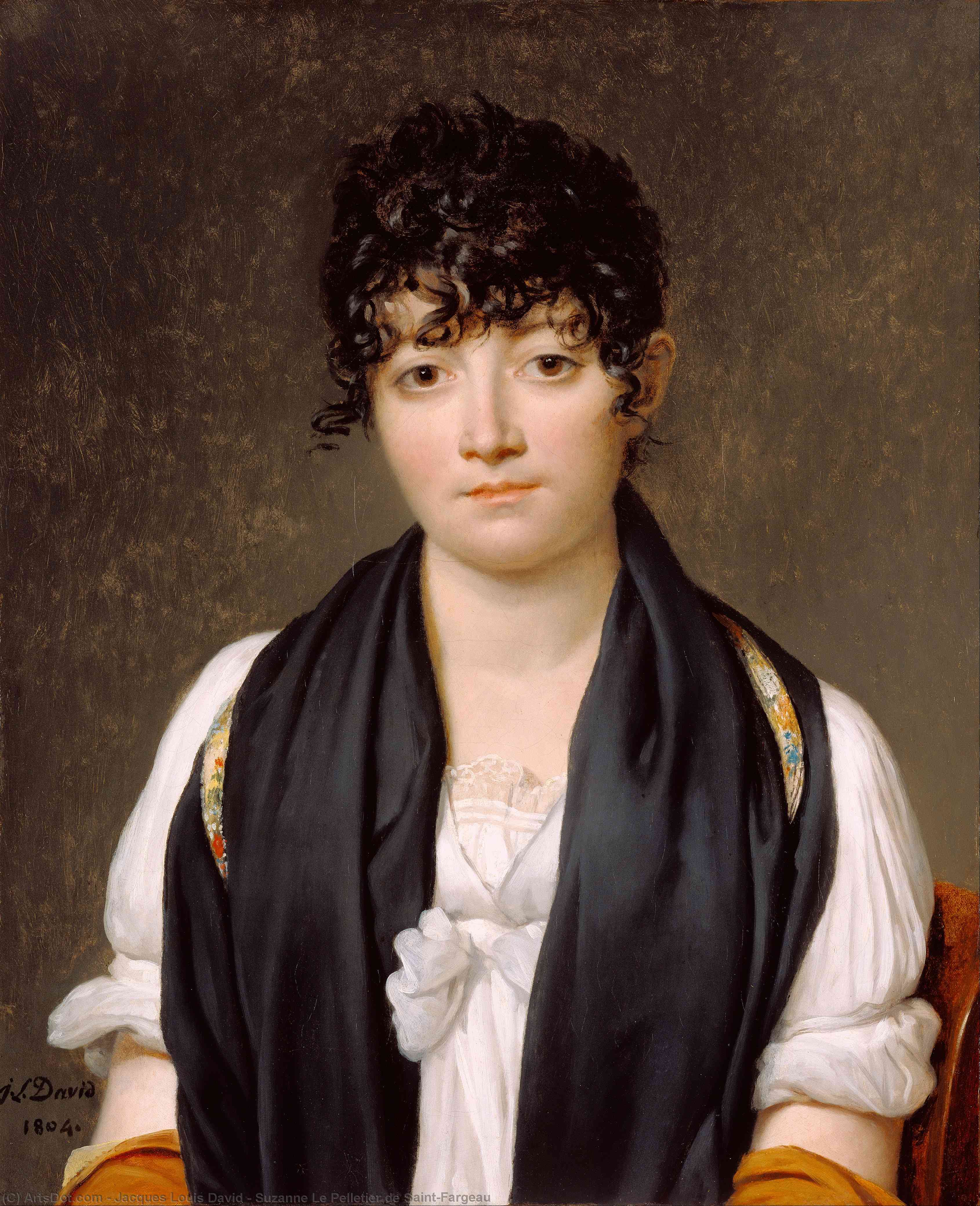 Wikioo.org - The Encyclopedia of Fine Arts - Painting, Artwork by Jacques Louis David - Suzanne Le Pelletier de Saint-Fargeau