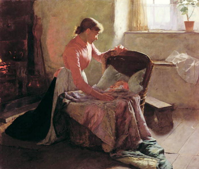 WikiOO.org - Encyclopedia of Fine Arts - Maleri, Artwork Edwin Harris - Sweet Dreams