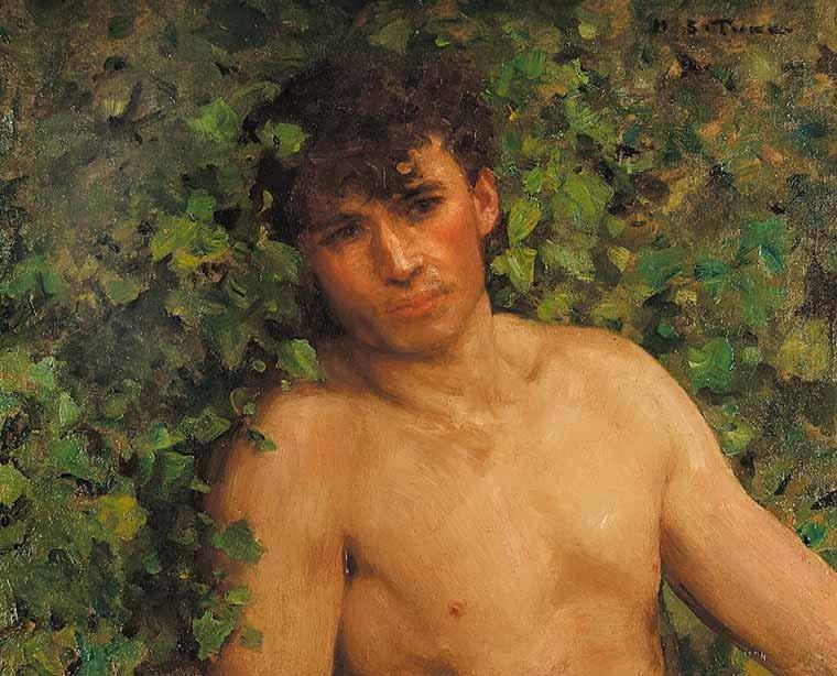 Wikioo.org - The Encyclopedia of Fine Arts - Painting, Artwork by Henry Scott Tuke - The Swimmer