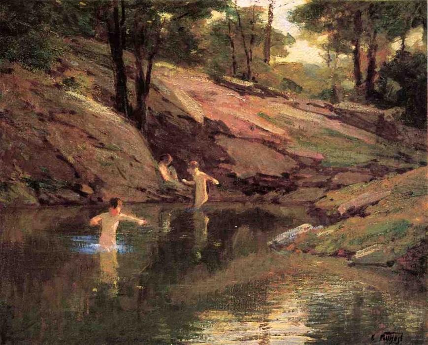 Wikioo.org - The Encyclopedia of Fine Arts - Painting, Artwork by Edward Henry Potthast - The Swimming Hole