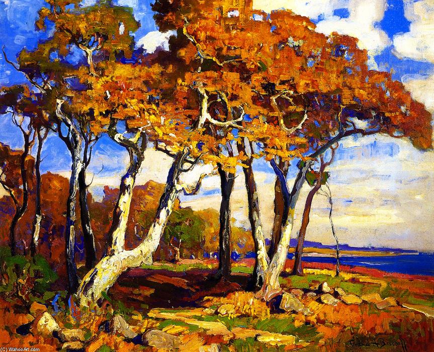 Wikioo.org - The Encyclopedia of Fine Arts - Painting, Artwork by Franz Bischoff - Sycamores, Autumn