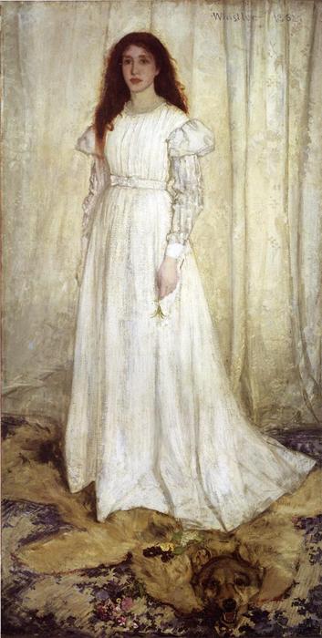 Wikioo.org - The Encyclopedia of Fine Arts - Painting, Artwork by James Abbott Mcneill Whistler - Symphony in White, No. 1: The White Girl