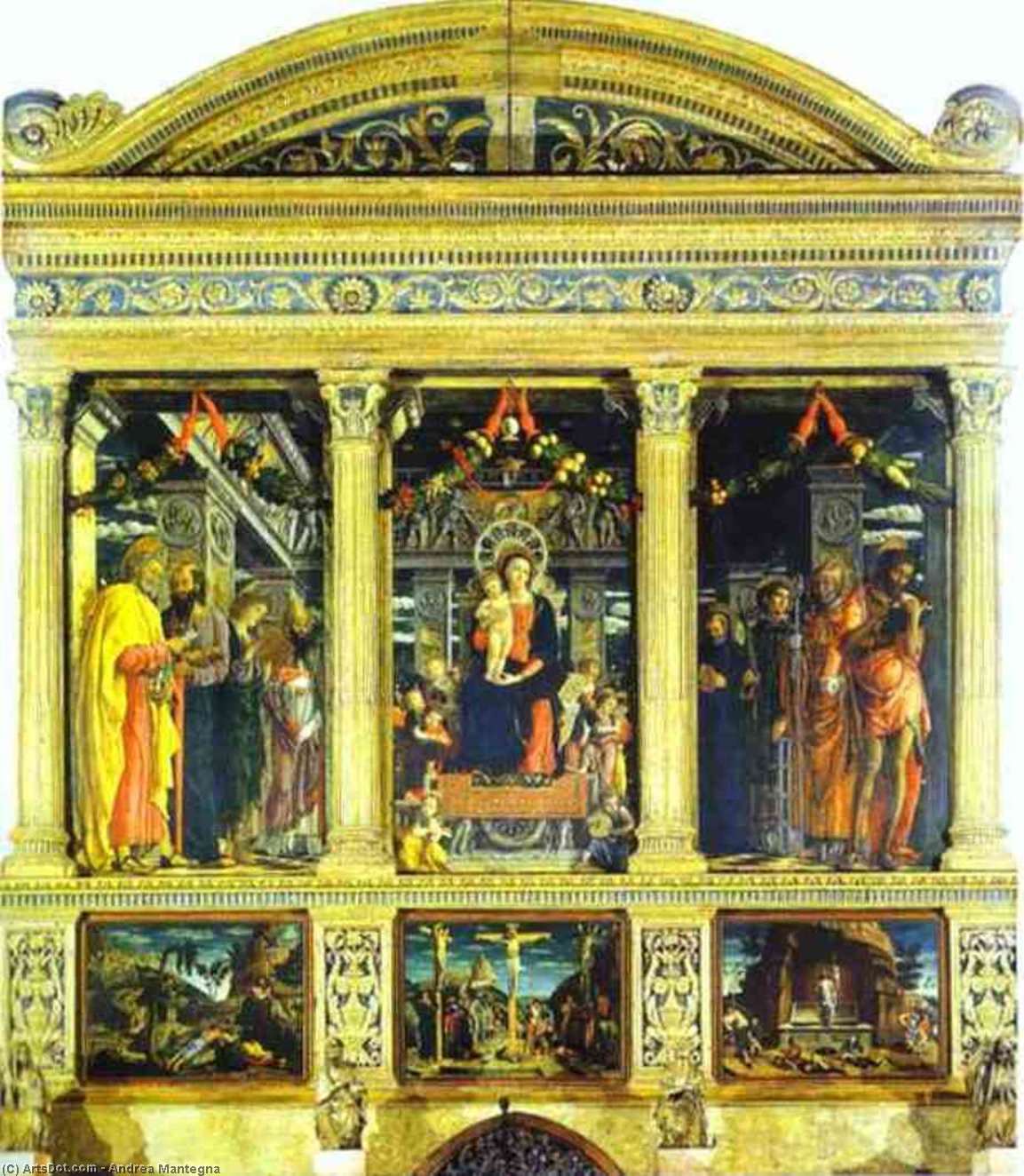 WikiOO.org - Güzel Sanatlar Ansiklopedisi - Resim, Resimler Andrea Mantegna - San Zeno Polyptych