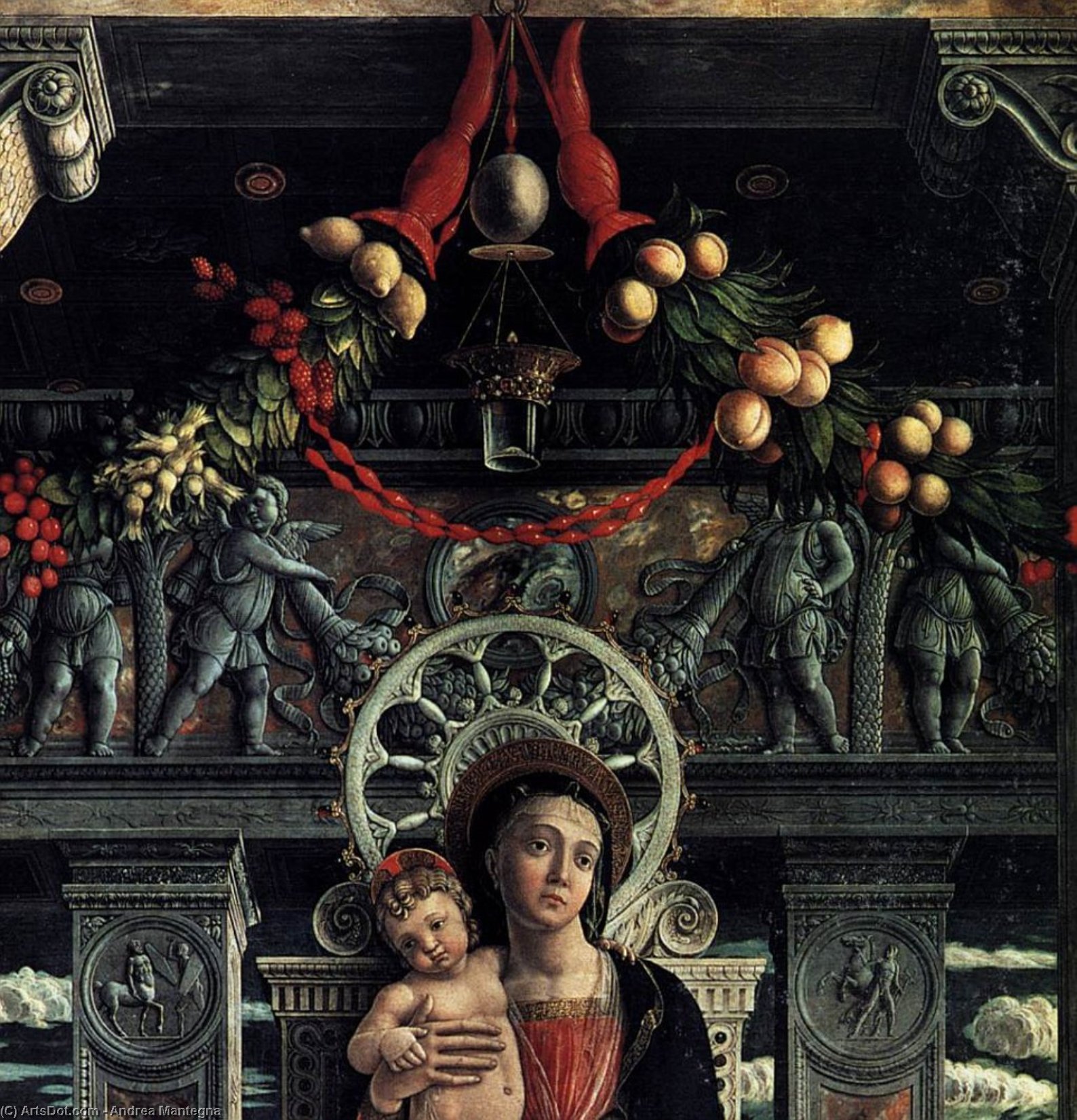 WikiOO.org - אנציקלופדיה לאמנויות יפות - ציור, יצירות אמנות Andrea Mantegna - San Zeno Polyptych (detail)