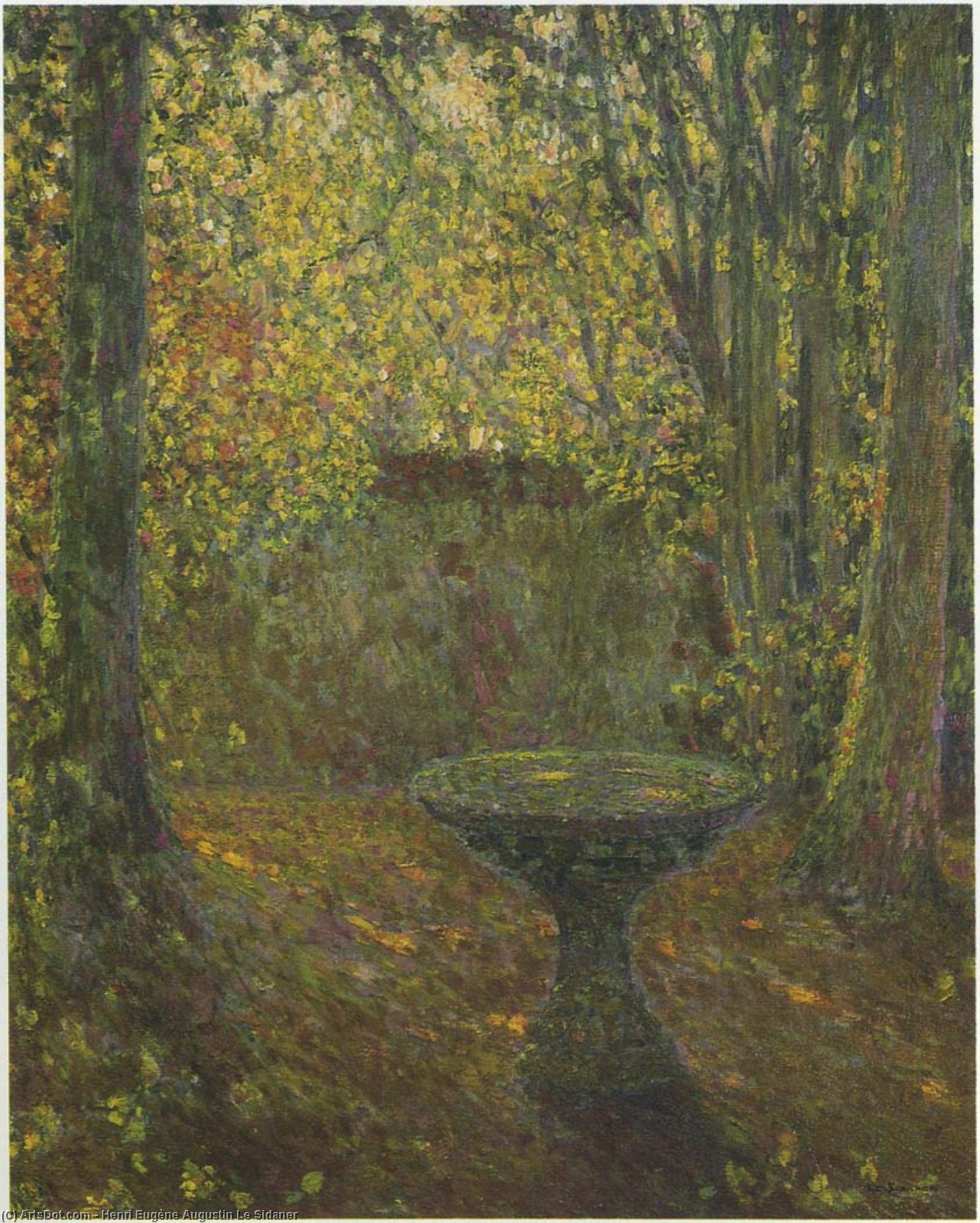 WikiOO.org - دایره المعارف هنرهای زیبا - نقاشی، آثار هنری Henri Eugène Augustin Le Sidaner - Table among the Trees