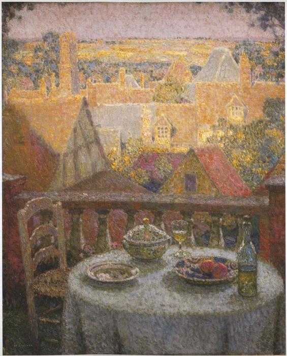 WikiOO.org - Encyclopedia of Fine Arts - Malba, Artwork Henri Eugène Augustin Le Sidaner - Table on the Terrace