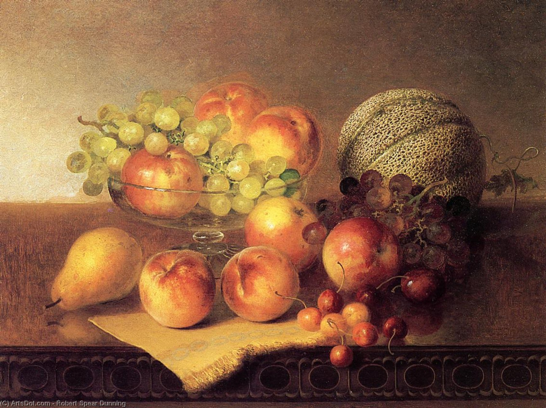 Wikioo.org - The Encyclopedia of Fine Arts - Painting, Artwork by Robert Spear Dunning - Tabletop Still Life with Fruit