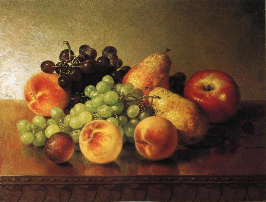 Wikioo.org – La Enciclopedia de las Bellas Artes - Pintura, Obras de arte de Robert Spear Dunning - Tablero de la mesa con la fruta